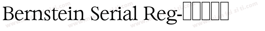Bernstein Serial Reg字体转换